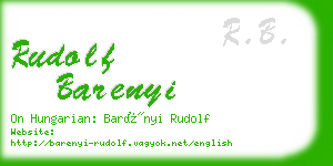 rudolf barenyi business card